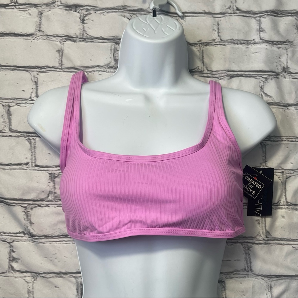Pink Ribbed Bikini Top NWT - Picture 1 of 3